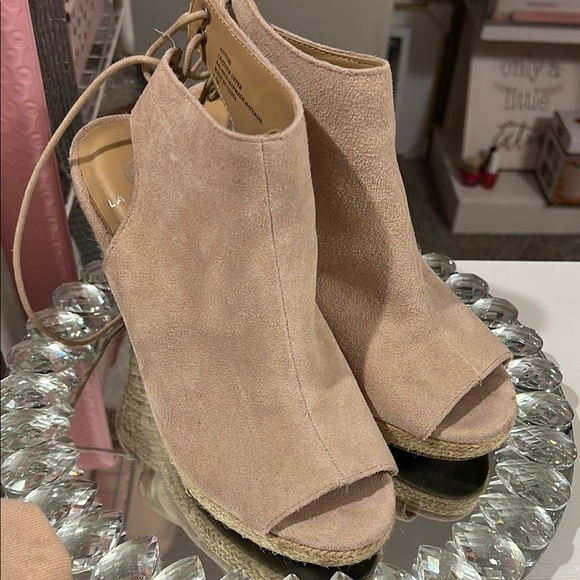 Laurie Felt Shoes - Laurie Felt Leather Upper Peep Toe Shoes 8.5